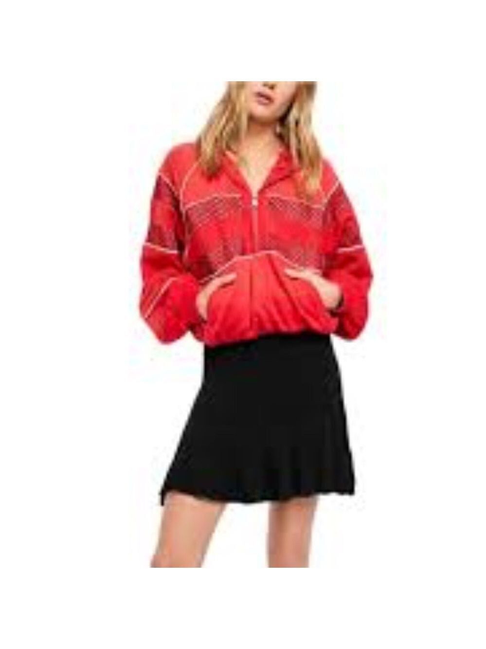 Free People Knit Ruffle Mini Skirt